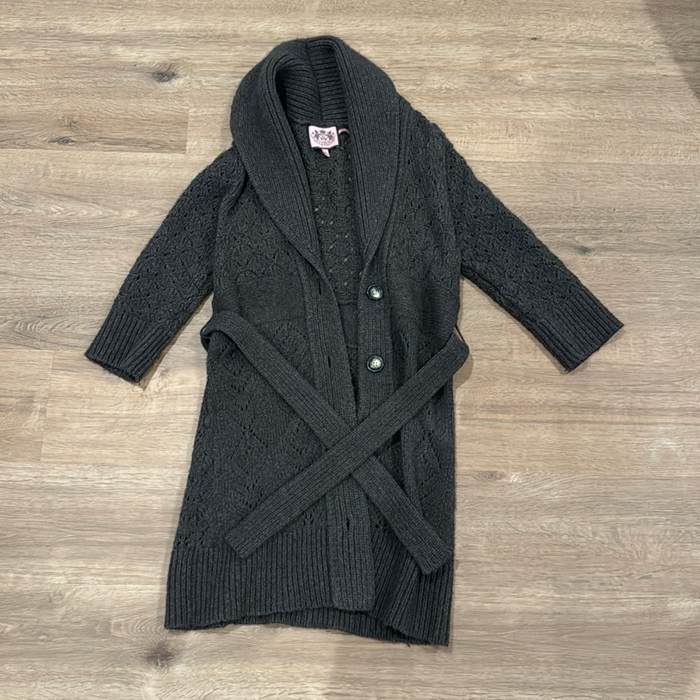 Juicy Couture Black Knit Cardigan Coat